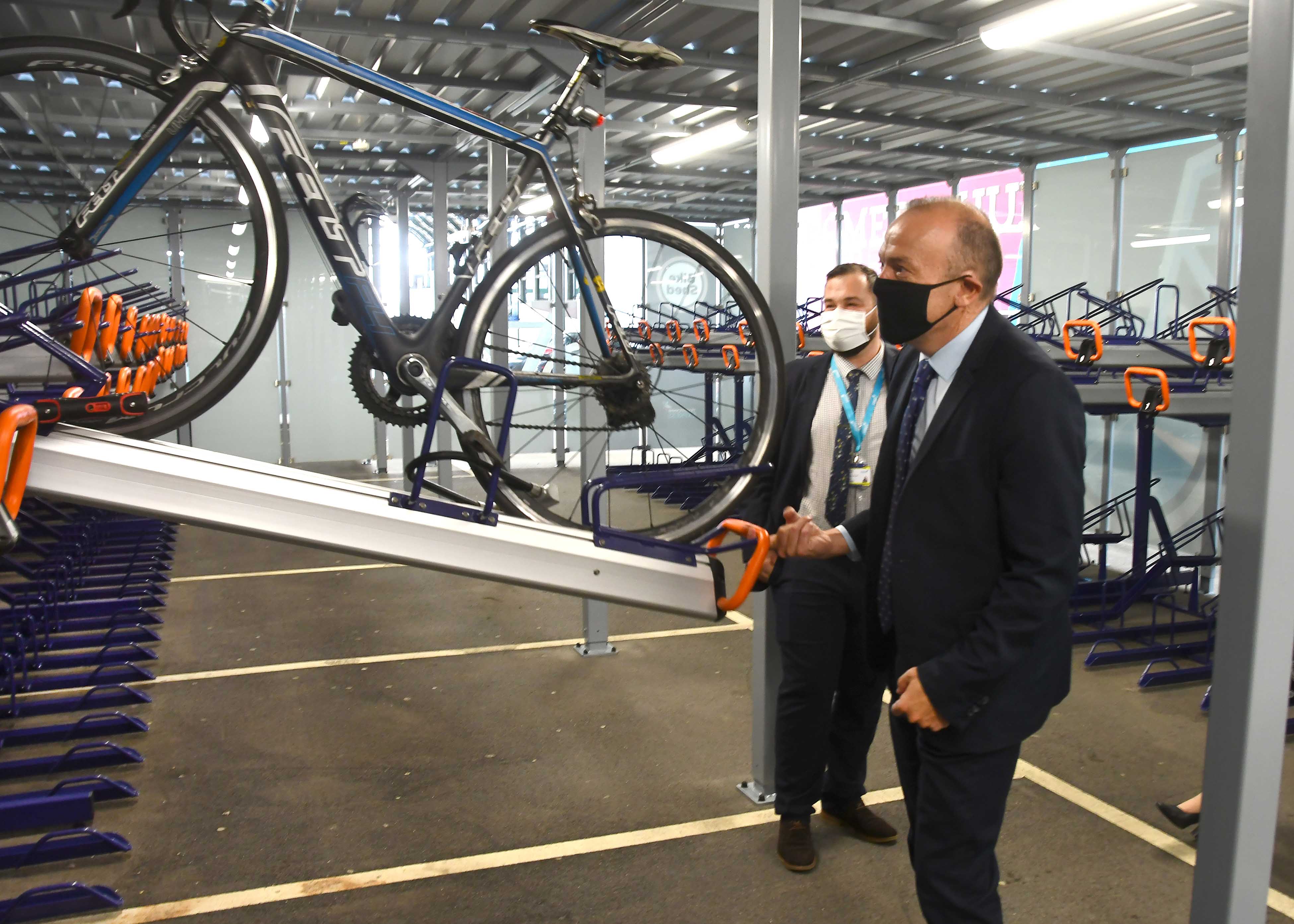 New Falco Cycle Hub Opened by Rail Minister Chris HeatonHarris Falco